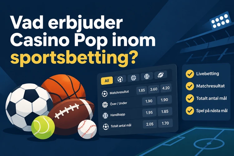 Vad erbjuder Casino Pop inom sportsbetting?