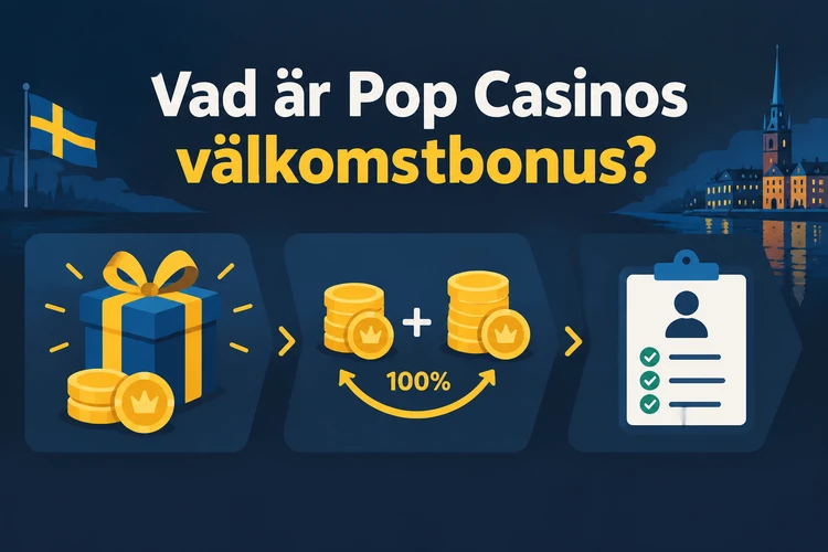 Vad är Pop Casinos välkomstbonus?