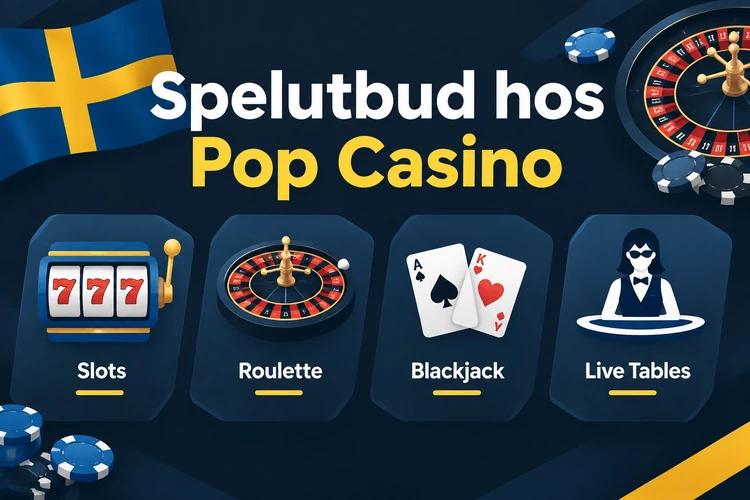 Spelutbud hos Pop Casino